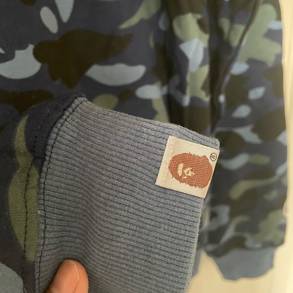 BAPE Shark Hoodie Blue NWT fits like L - Picture 5 of 5